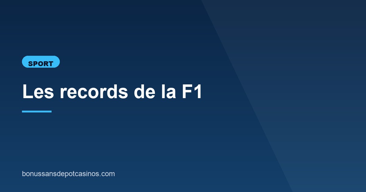 Illustration de l'article consacré aux records de la F1