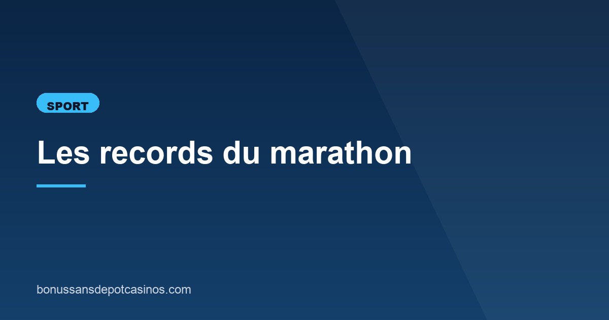 Illustration de l'article consacré aux records du marathon